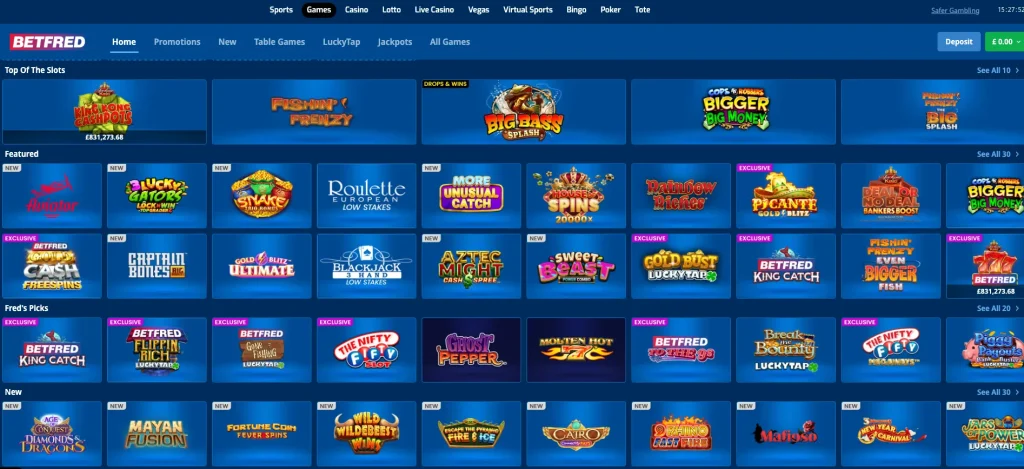 Betfred Casino Games